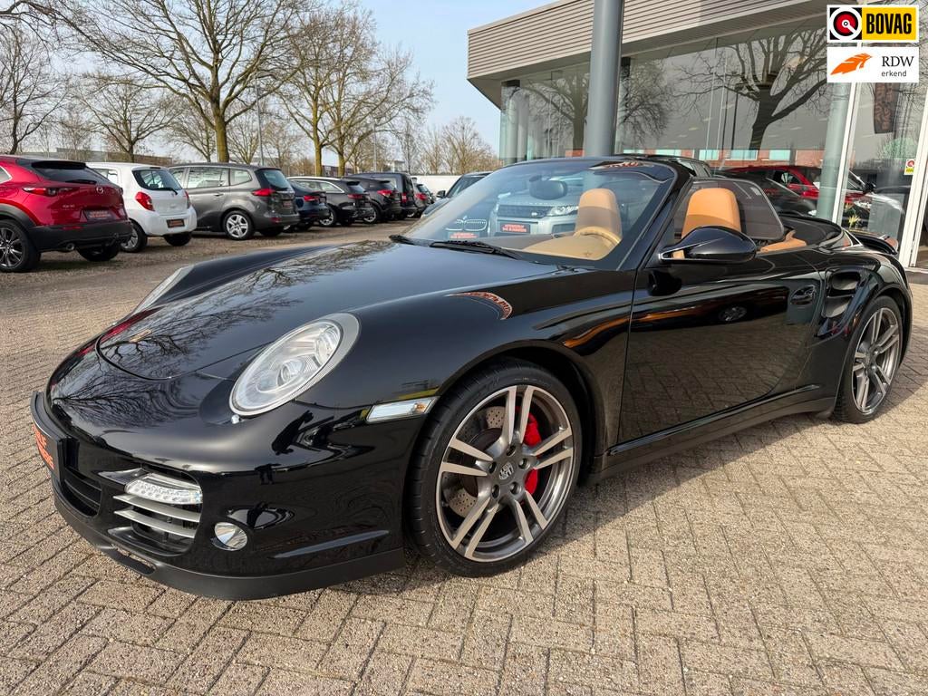 Porsche 911 Cabrio 997 3.8 Turbo, 550PK Automaat, Navi, leer, Automaat, Euro 5, Gebruikt, Beige