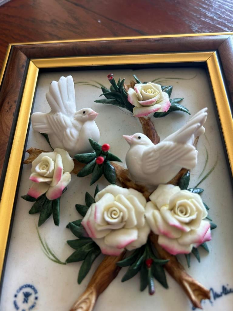 Capodimonte porselein wand decoratie/schilderij, Antiek en Kunst, Ophalen of Verzenden