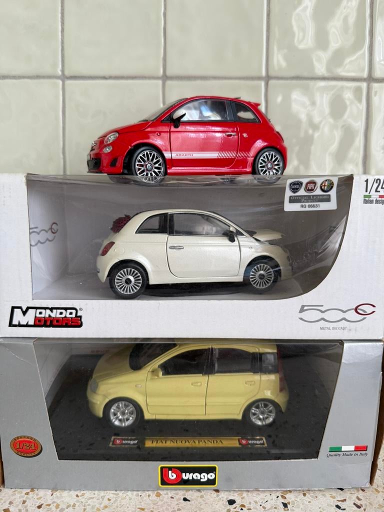 3x Fiat modelauto schaalmodel, Hobby en Vrije tijd, Modelauto's | 1:24, Ophalen of Verzenden, Gebruikt, Auto, Overige merken