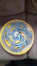 Glazen schaal Loranto met geel en blauw patroon, Ophalen of Verzenden