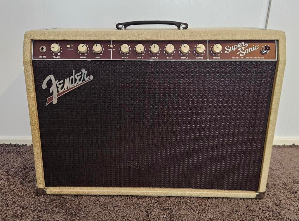 Fender Super Sonic 22 Gitaarversterker - Nieuwstaat!, Muziek en Instrumenten, Versterkers | Bas en Gitaar, Zo goed als nieuw, Gitaar