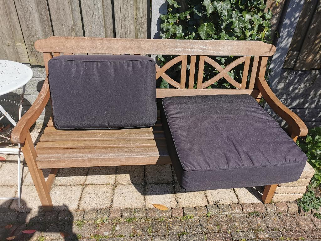 kussens kleur zwart voor tuinbank, Ophalen, Gebruikt, Overige materialen