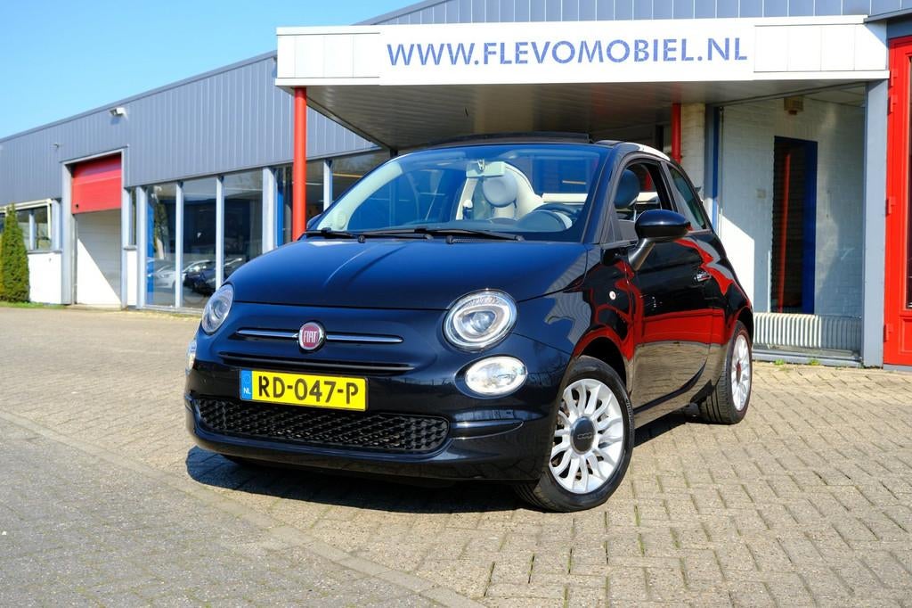 Fiat 500 C 1.0 TwinAir Pop Airco|LMV|Cruise, Voorwielaandrijving, Gebruikt, Cabriolet, Zwart