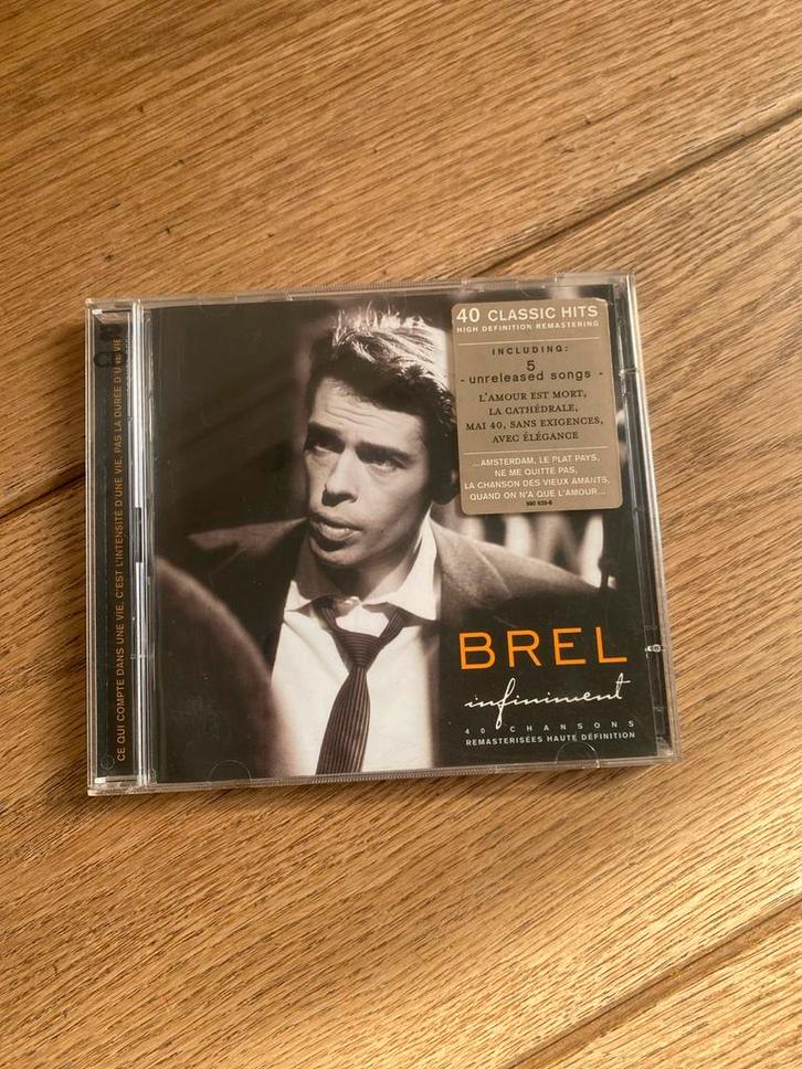 Jacques Brel - Brel Infiniment (2CD) - 40 Classic Hits, Cd's en Dvd's, Cd's | Franstalig, Gebruikt, Ophalen of Verzenden