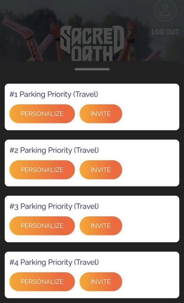 Defqon.1 priority parking ticket, Eén persoon