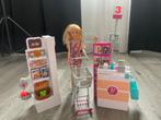 Barbie Supermarkt Speelset met Pop en Accessoires, Kinderen en Baby's, Ophalen of Verzenden, Zo goed als nieuw, Meisje