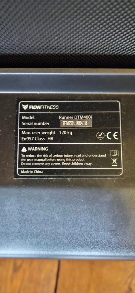 Flow Fitness Runner DTM400i Loopband, Sport en Fitness, Ophalen of Verzenden, Zo goed als nieuw, Benen, Loopband