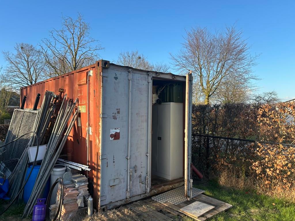 Container, Ophalen, Gebruikt, Metaal, Containerberging