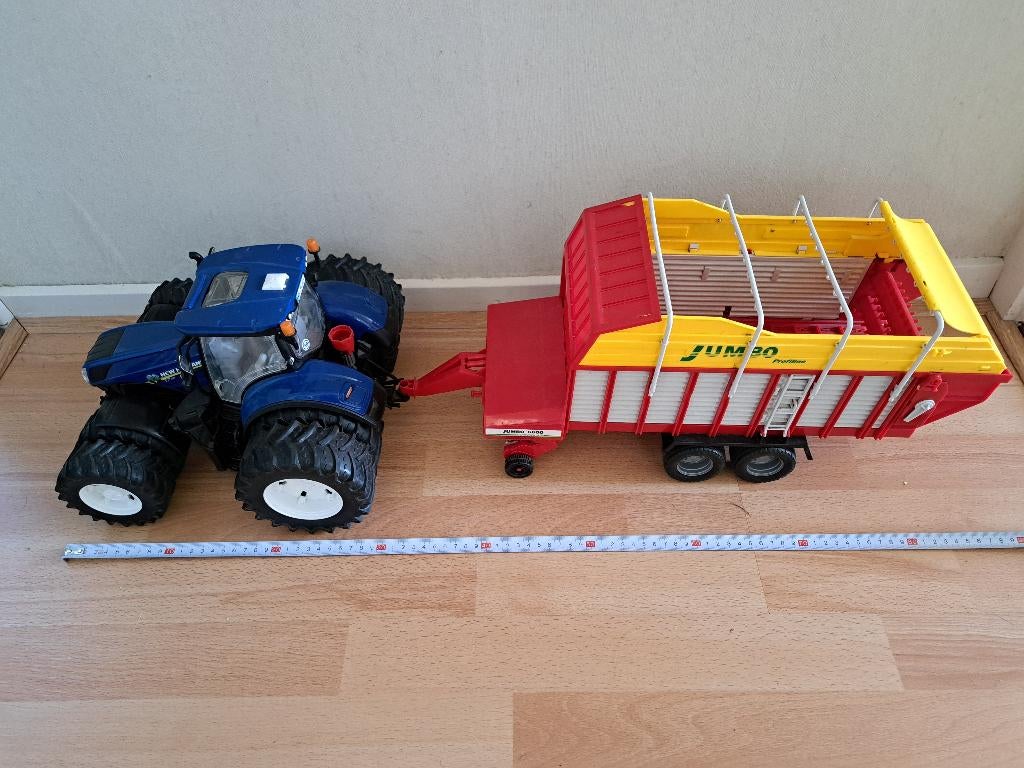 Tractor met opraapwagen/ladewagen, Ophalen of Verzenden, Zo goed als nieuw