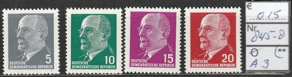DDR Ulbricht Michel 845-8 Nr.A3p, Verzenden, DDR, Postfris