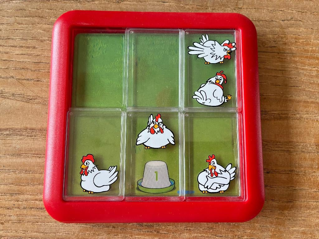 Smart Games - Chicken Shuffle (1 speler, 6+ jaar) zgan, Ophalen of Verzenden, Minder dan 500 stukjes, Zo goed als nieuw, Rubik's of 3D-puzzel