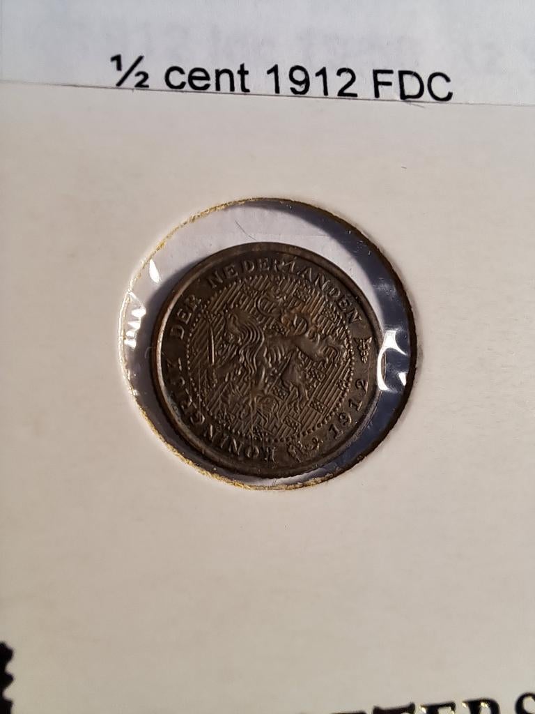 1/2 Cent 1912 Wilhelmina, Postzegels en Munten, Munten | Nederland, Verzenden, Koningin Wilhelmina, Overige waardes, Losse munt