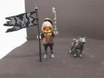 Playmobil ridder met vlag en wolf, Ophalen of Verzenden