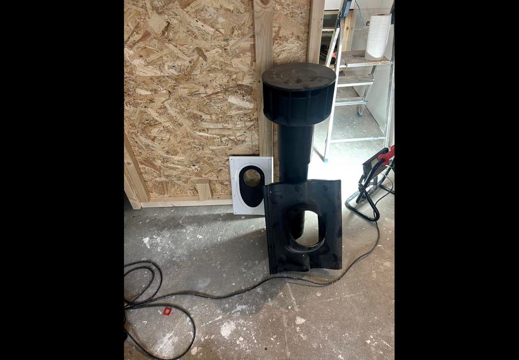 Nieuwe dakafvoer met binnen manchet, Doe-het-zelf en Verbouw, Afvoer, Pvc, Nieuw, Ophalen of Verzenden