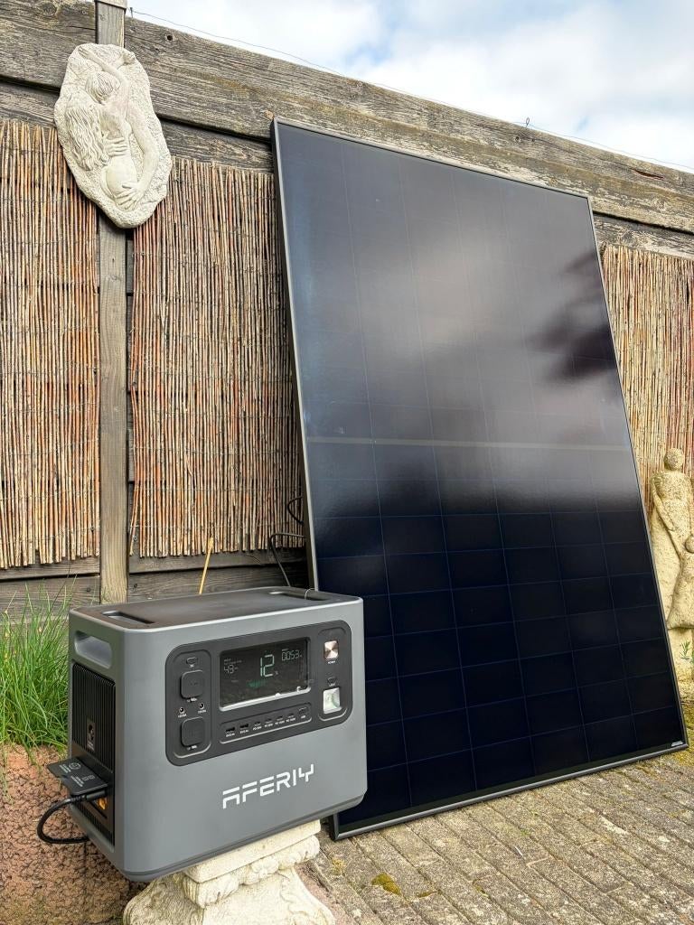 2800W Powerstation + 465w Zonnepaneel Thuisbatterij OFFGRID, Ophalen of Verzenden