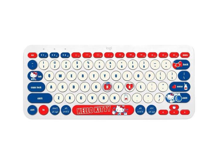 Logitech K380 - Clavier Bluetooth sans fil - Hello Kitty, Computers en Software, Toetsenborden, Nieuw, Qwerty, Draadloos, Ergonomisch