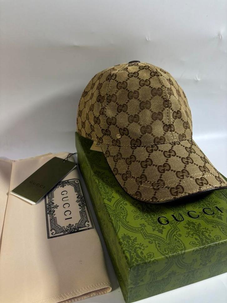 Gucci Monogram Pet Beige 2024 Editie, Kleding | Dames, Hoeden en Petten, Nieuw, Pet, One size fits all, Ophalen of Verzenden