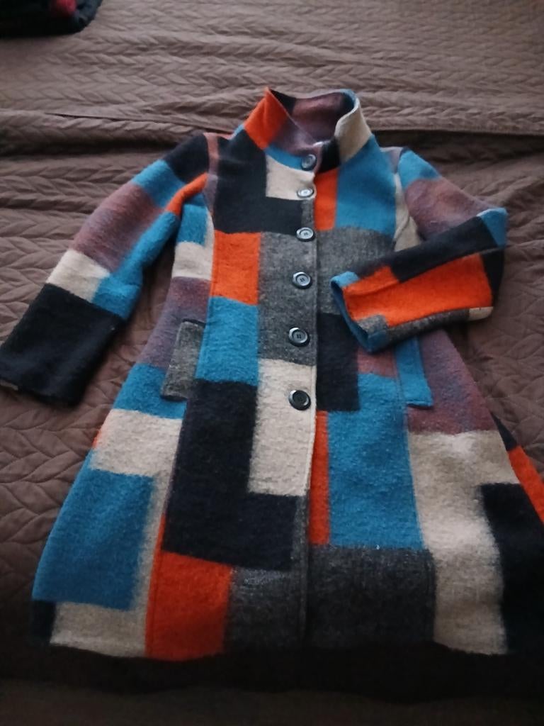 Aparte tussenjas met vilt-look, maat XL, Ophalen of Verzenden