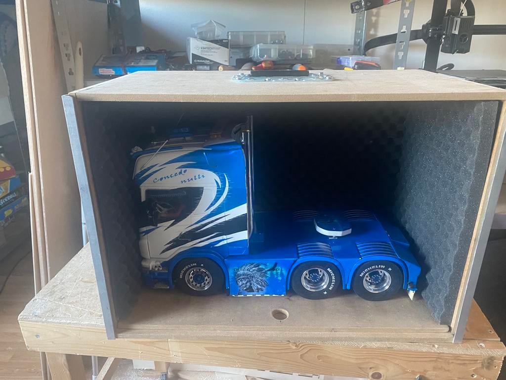 Tamiya truck en trailer compleet, Ophalen, Gebruikt