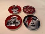4x Fornasetti style borden 21cm, Ophalen, Zo goed als nieuw, Overige stijlen, Bord(en)