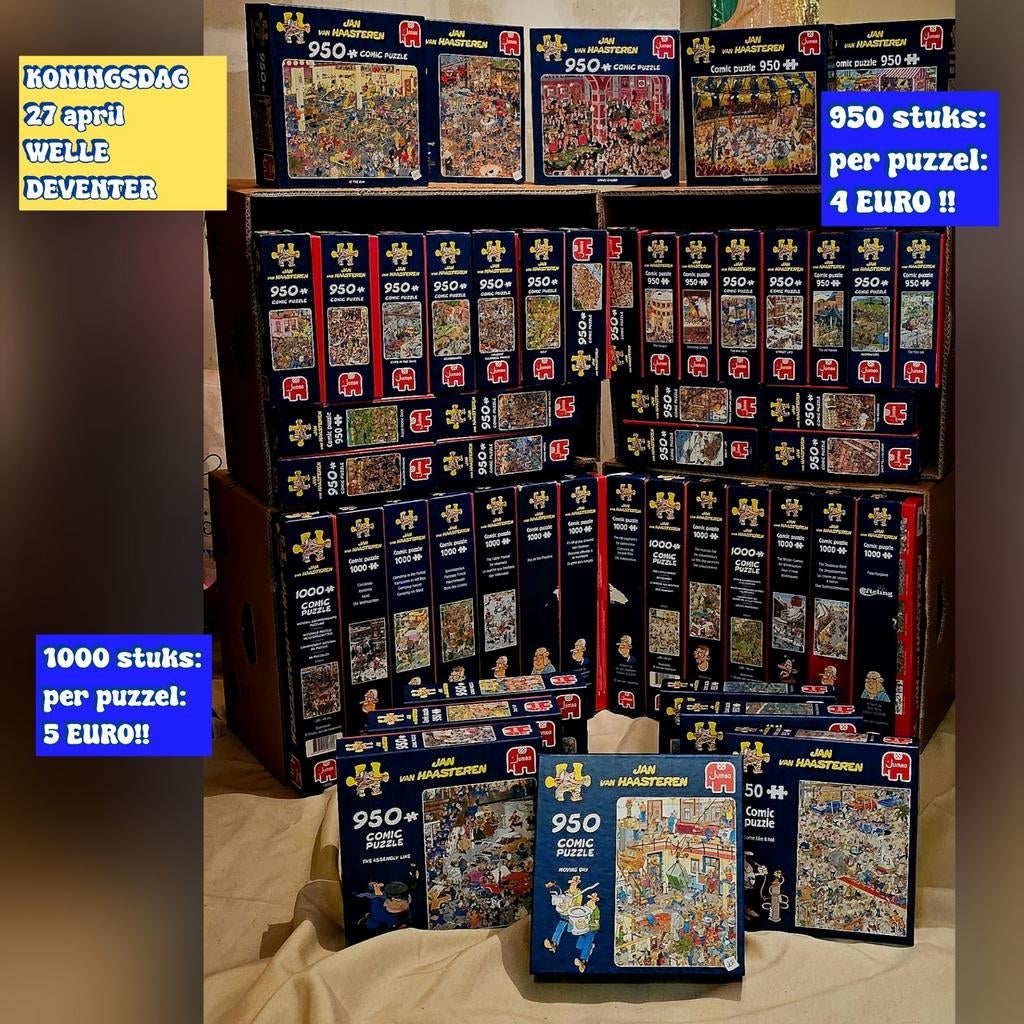 Spotgoedkoop: JAN VAN HAASTEREN, Ophalen, 500 t/m 1500 stukjes, Zo goed als nieuw, Legpuzzel