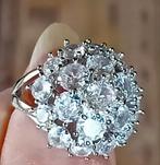 Prachtige 925 gestempeld ring met schitterende zirkonia's, Sieraden, Tassen en Uiterlijk, Ringen, Met kristal, Verzenden, Zo goed als nieuw