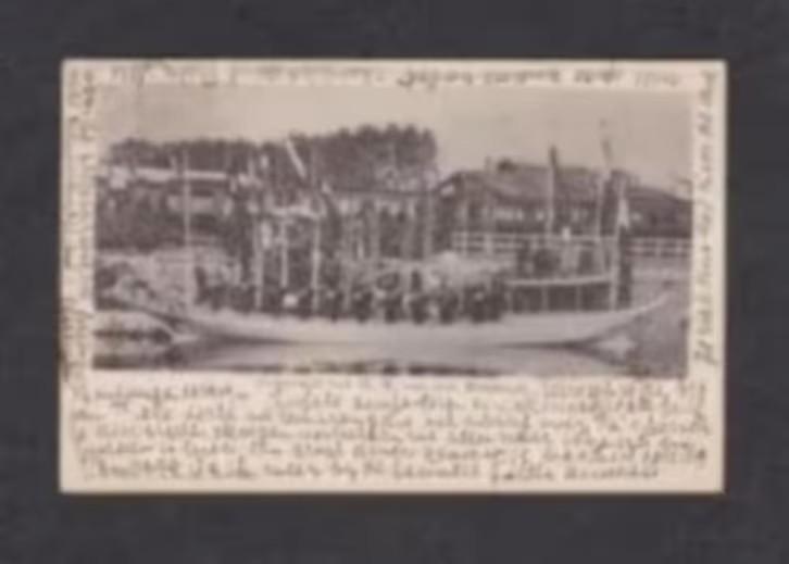 Moerdijk Aankomst van Hare Majesteit Koningssloep 1899, Verzamelen, Ansichtkaarten | Nederland, Gelopen, Noord-Holland, Voor 1920