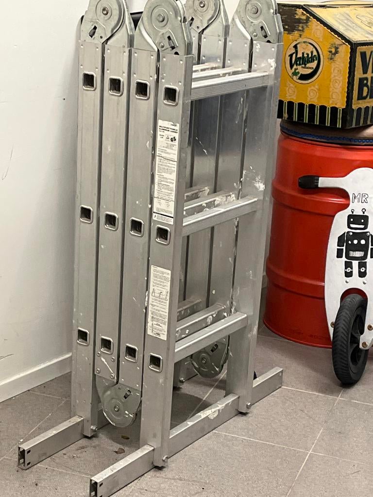 Multifunctionele Opvouwbare Ladder - Gebruikt, Doe-het-zelf en Verbouw, Ladders en Trappen, Ophalen, Gebruikt, Ladder, Opvouwbaar of Inschuifbaar