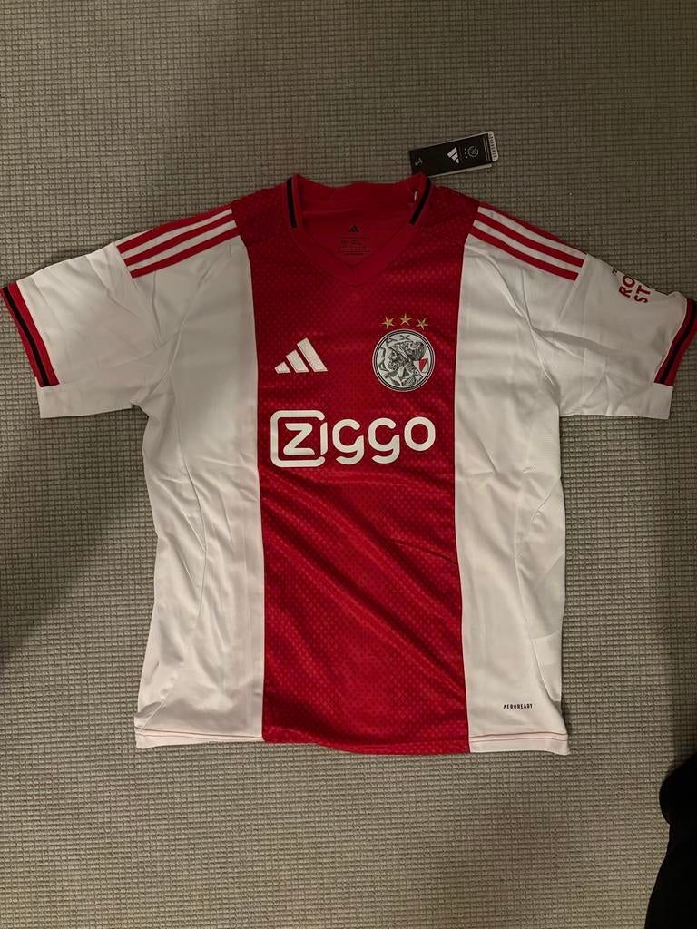 Ajax Thuisshirt Maat L/XL - Geborduurd Embleem & Adidas Logo, Maat 52/54 (L), Ophalen of Verzenden, Zo goed als nieuw, Voetbal