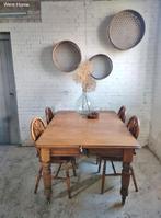 Antieke tafel Engels slinger verlengbaar op wielen mahonie, Antiek en Kunst, Ophalen of Verzenden