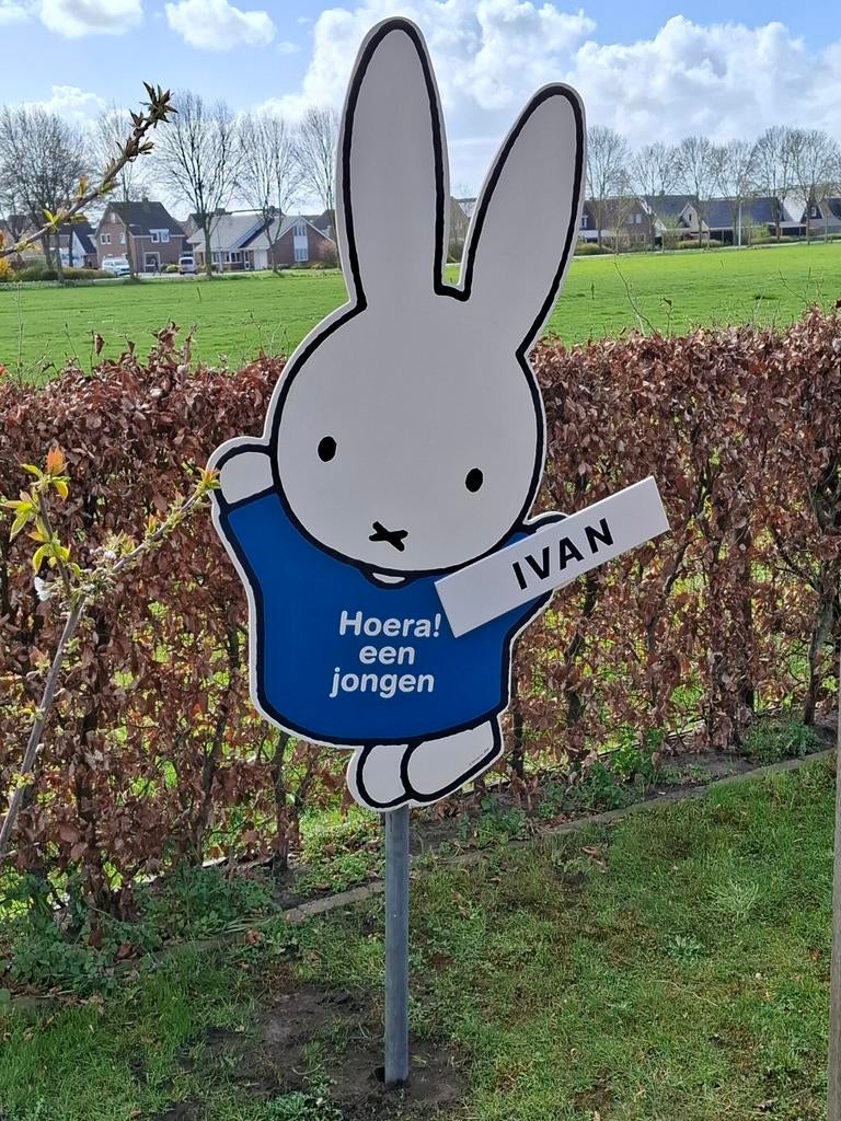 Nijntje Geboortebord te huur - Hoera een jongen/meisje, Kinderen en Baby's, Kraamcadeaus en Geboorteborden, Ophalen, Gebruikt