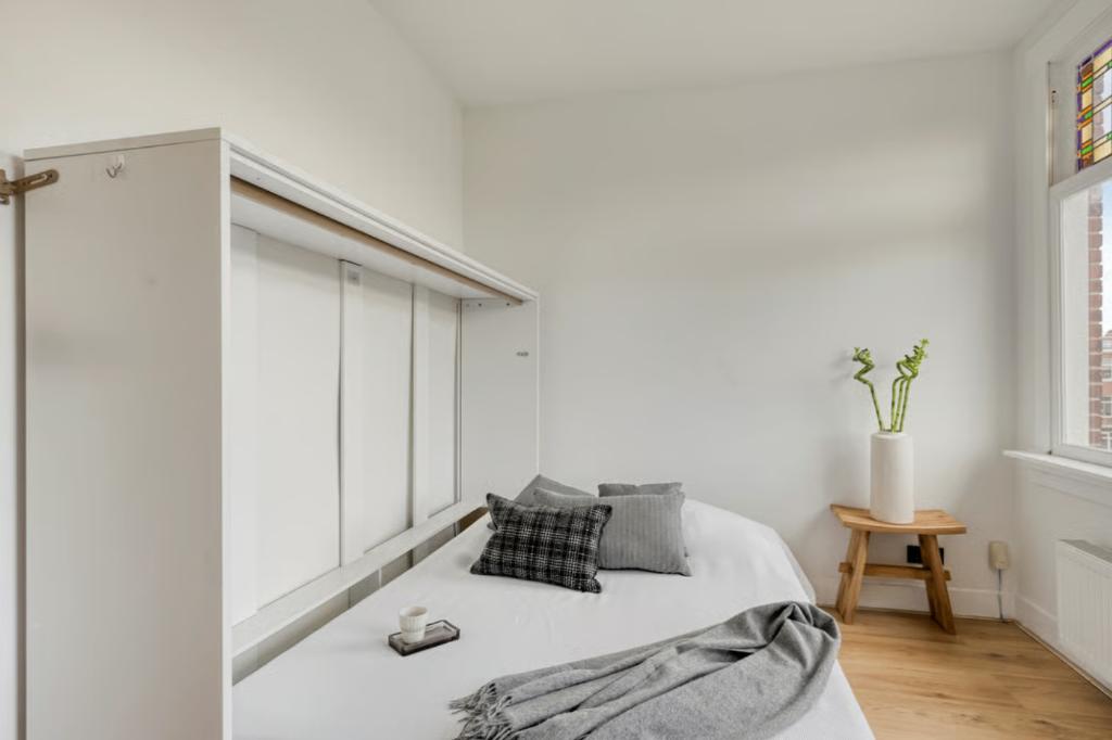 Murphy Opklapbed te Koop (Zonder Matras), Wit, Tweepersoons, Zo goed als nieuw, 200 cm