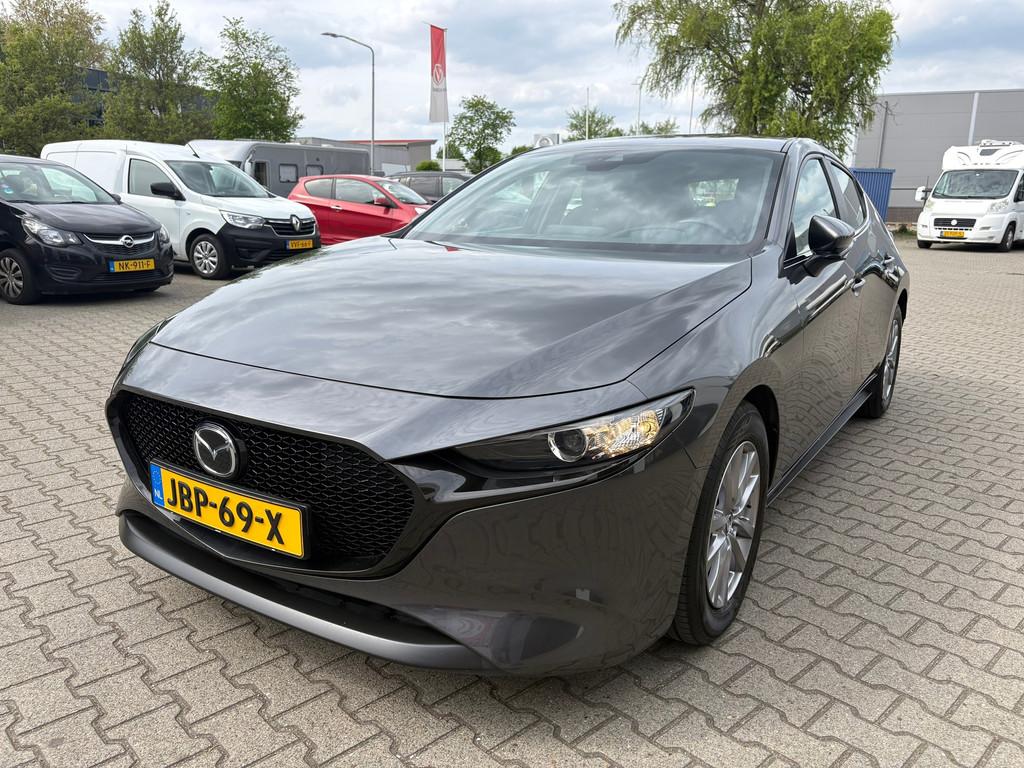 Mazda 3 2.0 e-SkyActiv-G M Hybrid 122 (RIJKLAARPRIJS/BOVAG), Auto's, Mazda, Voorwielaandrijving, Stof, Gebruikt, Zwart