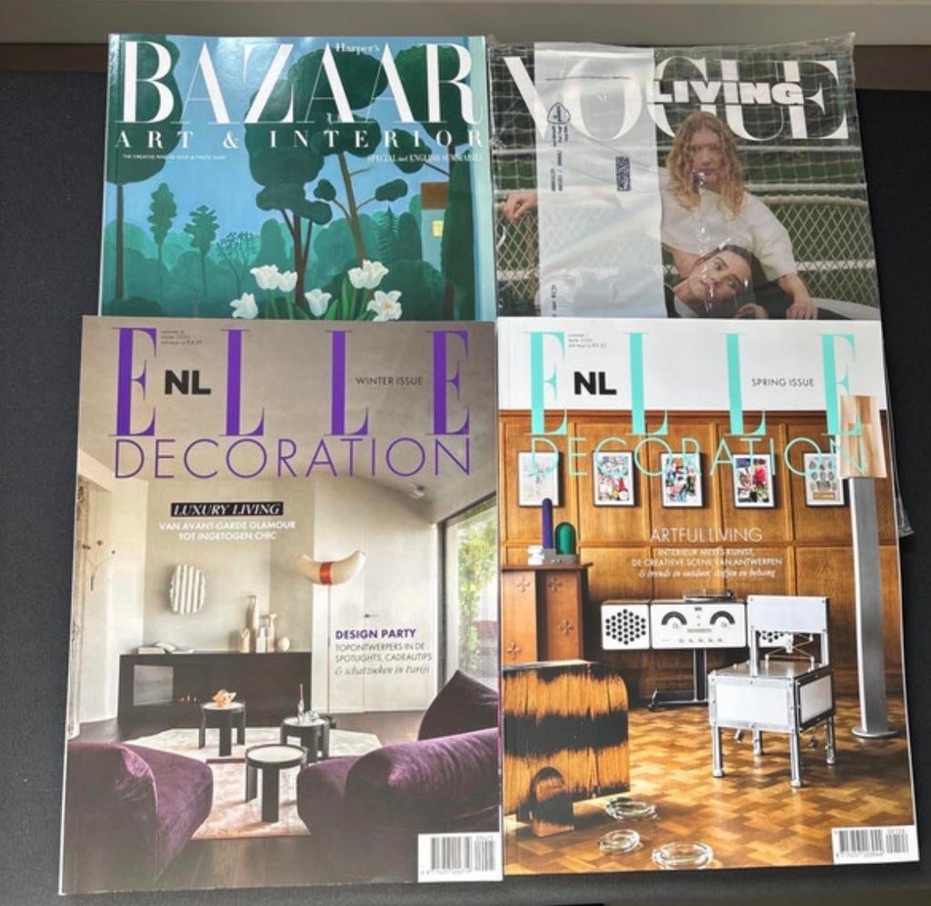 Harper's Bazaar, Vogue Living, Elle Decoration magazines, Boeken, Tijdschriften en Kranten, Ophalen of Verzenden, Nieuw, Overige typen