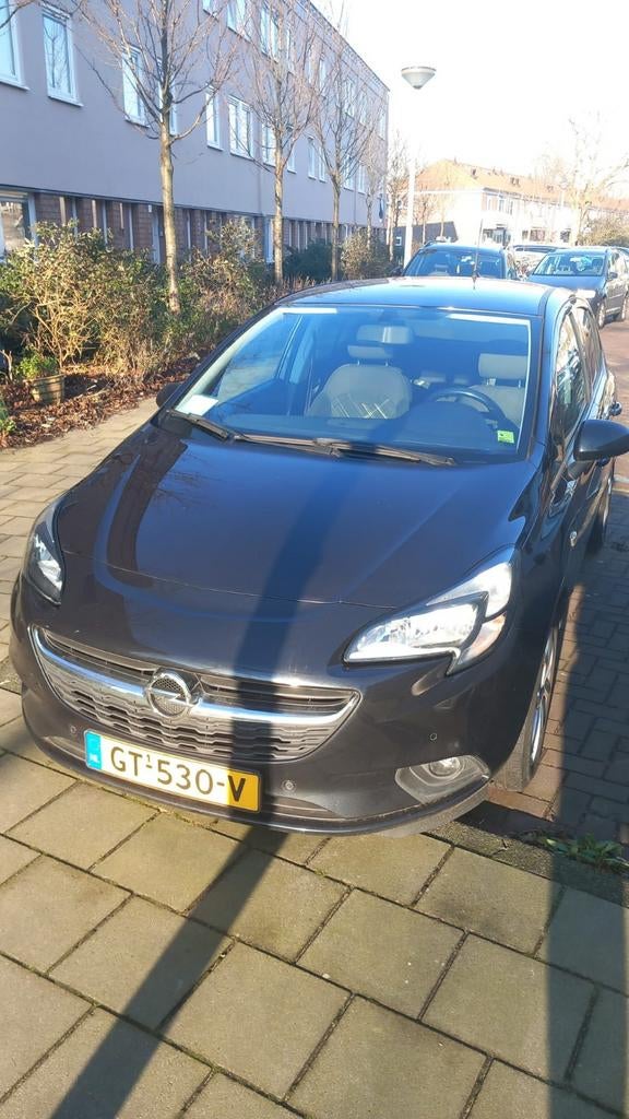 Opel Corsa 1.0T 66KW/90PK 5D 2015 Zwart, Auto's, Opel, Voorwielaandrijving, Origineel Nederlands, 1200 kg, Handgeschakeld