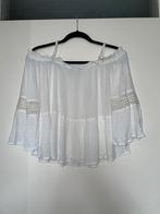 Cotton club witte boho ibiza off shoulder tuniek top mt M, Kleding | Dames, Ophalen of Verzenden, Zo goed als nieuw, Maat 38/40 (M)