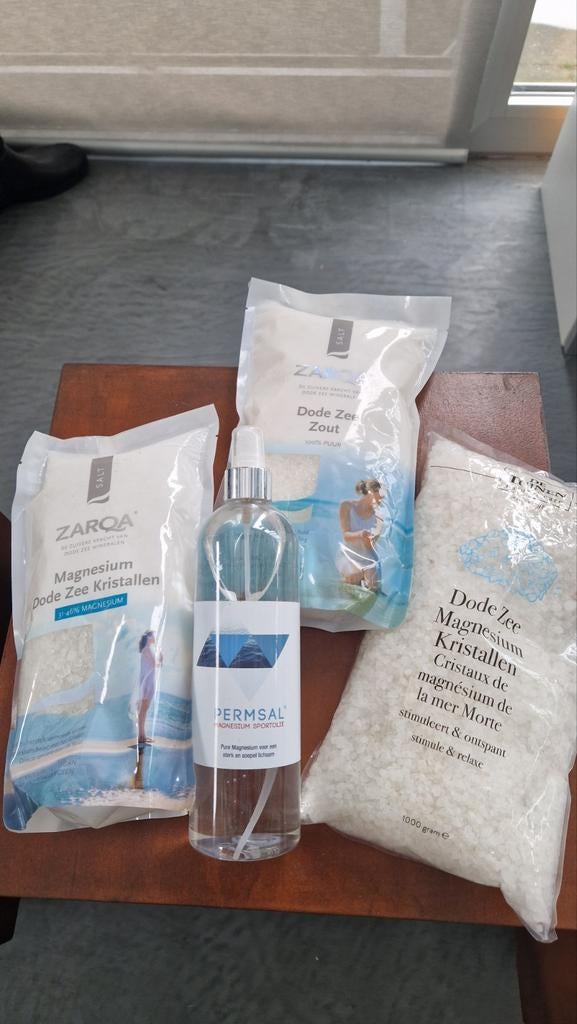 Zarqa dode zee Magnesium kristallen,Tuinen, sportolie 17,50, Verzenden, Nieuw