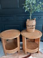 Set van 2 rotan Bali kasten  met webbing, Ophalen, Minder dan 45 cm, Minder dan 55 cm, Gebruikt