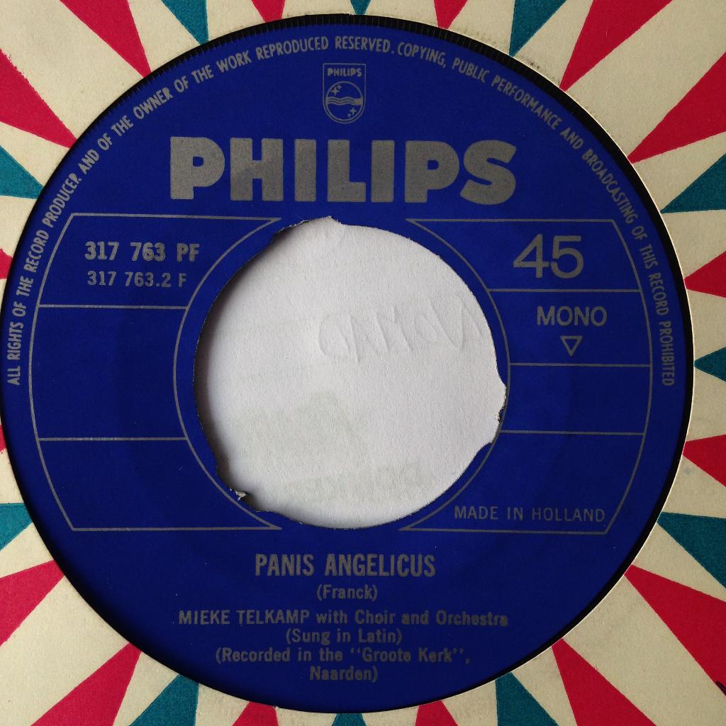 Mieke Telkamp Ave Maria 7" mono 1957 50s religie katholiek, Cd's en Dvd's, Vinyl Singles, Gebruikt, Voor 1960, 7 inch, Single