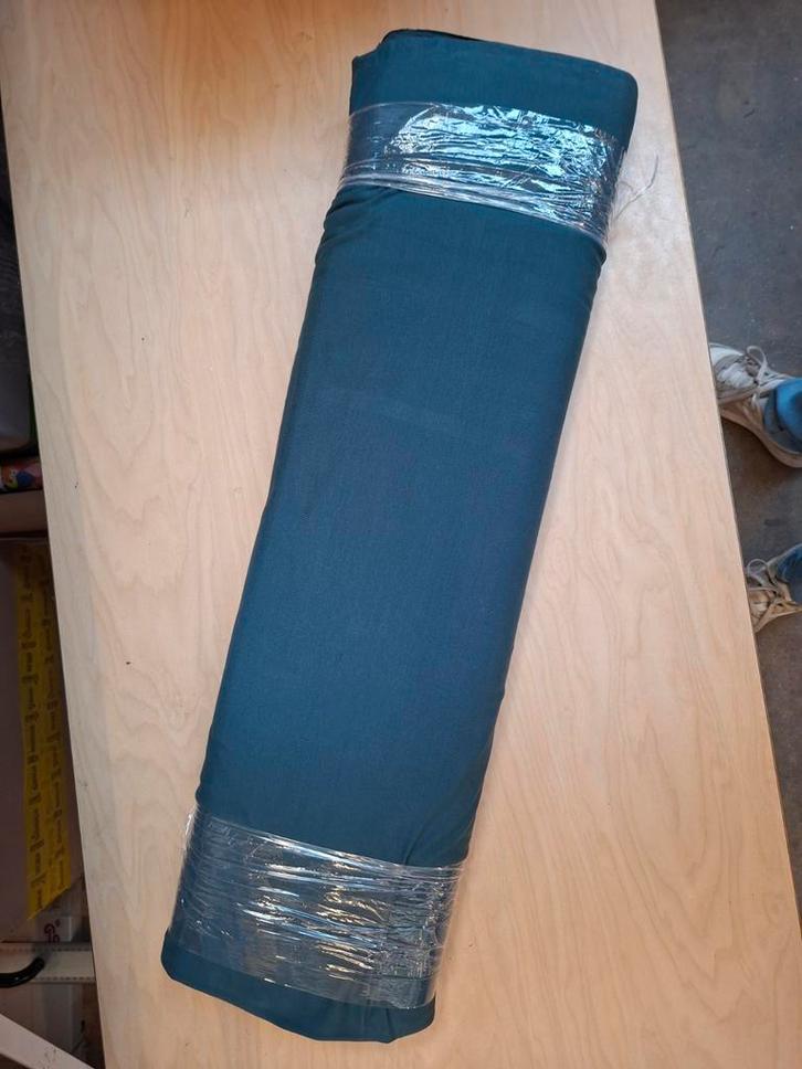 10 meter katoen/jersey  donker petrol stof, Hobby en Vrije tijd, Stoffen en Lappen, Nieuw, Katoen, 120 cm of meer, 200 cm of meer