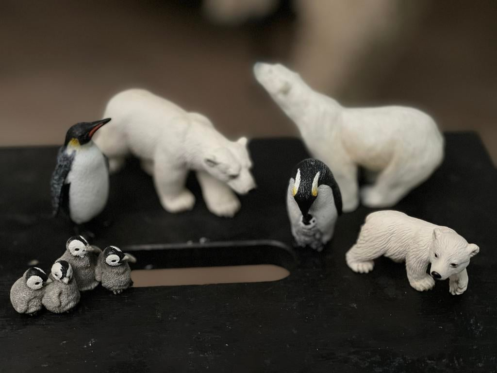 Schleich & Papo dieren set – ijsberen & pinguïns, Ophalen of Verzenden, Zo goed als nieuw, Wild dier, Beeldje of Figuurtje