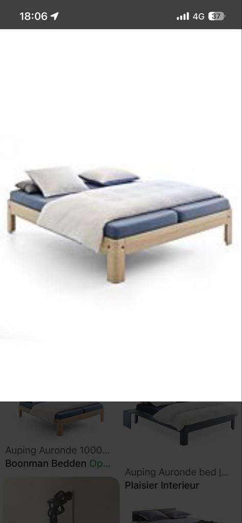 Auping Auronde bed 160x200 - Zonder matras, Huis en Inrichting, Slaapkamer | Bedden, Ophalen, Gebruikt, Tweepersoons, 200 cm