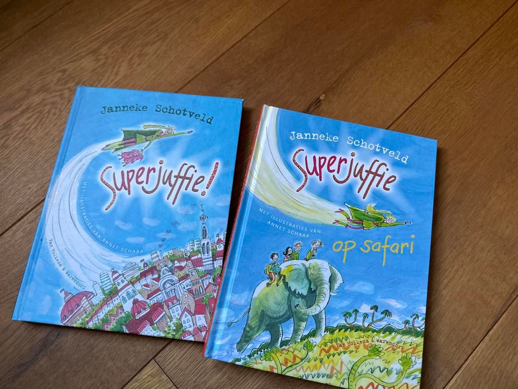 Superjuffie! & Superjuffie op safari - Janneke Schotveld, Boeken, Ophalen of Verzenden, Zo goed als nieuw, Fictie