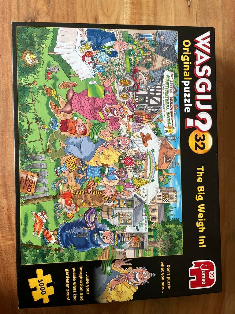 Wasgij Original 32: The Big Weigh In! 1000 stukjes, Ophalen of Verzenden, Meer dan 50 stukjes, Gebruikt, 6 jaar of ouder