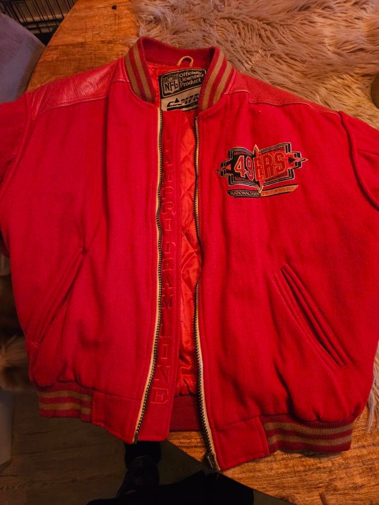 Vintage San Francisco 49ers NFL Varsity Jacket, NFL, Overige maten, Ophalen of Verzenden, Gedragen
