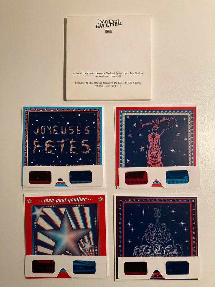 Jean Paul Gaultier 3D Kaarten - Nieuw, Verzamelen, Parfumverzamelingen, Nieuw, Overige typen, Ophalen of Verzenden