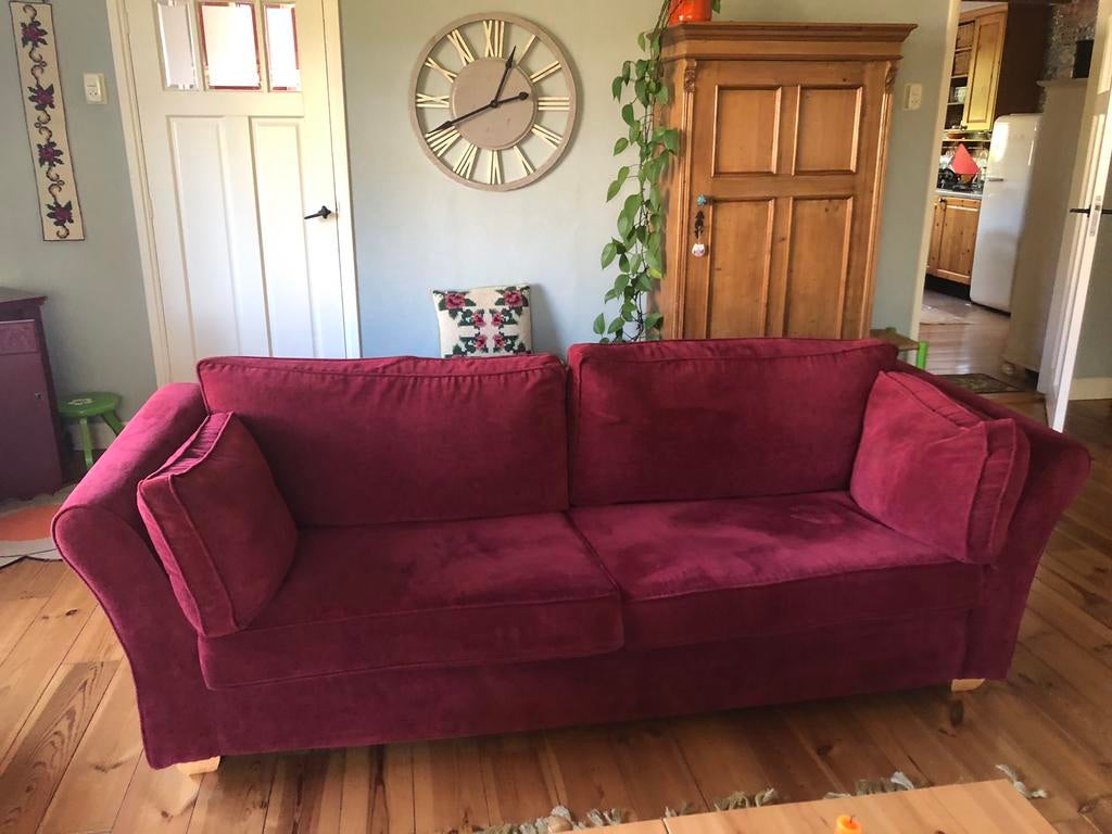 Bank, Huis en Inrichting, Banken | Sofa's en Chaises Longues, Ophalen, Gebruikt, Driepersoons, 75 tot 100 cm