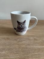 Mok grijze kat Siaki, Gebruikt, Keramiek, Ophalen of Verzenden, Overige stijlen