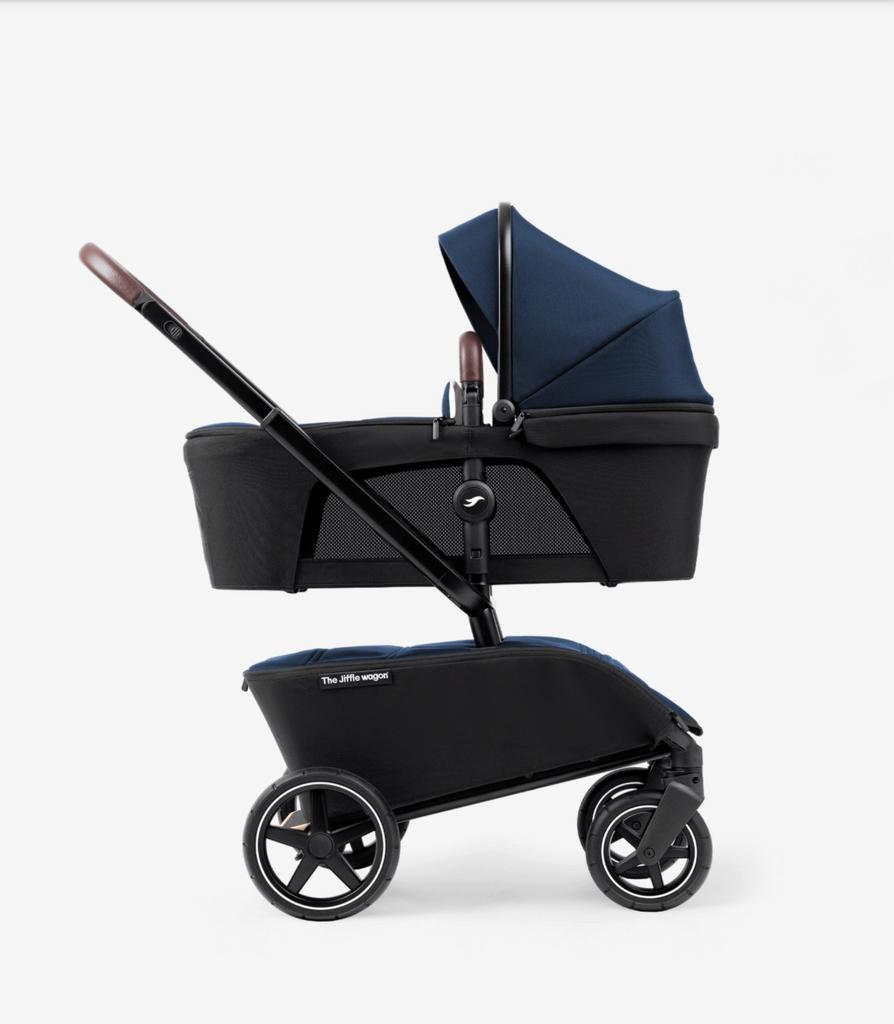 Kinderwagen 3-in-1: Reiswieg, Buggy & Bolderkar Optie, Zo goed als nieuw, Combiwagen, Verstelbare duwstang, Ophalen