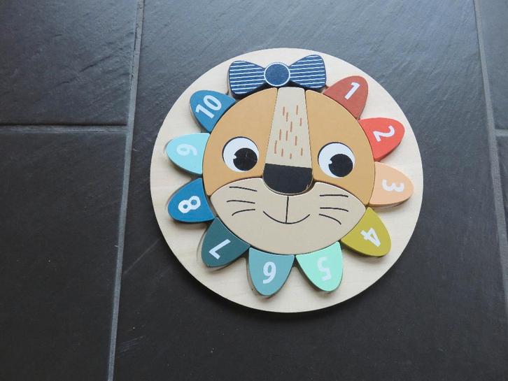 Houten legpuzzel cijfer leeuw, 15delig., Kinderen en Baby's, Speelgoed | Kinderpuzzels, Gebruikt, 4 tot 6 jaar, 10 tot 50 stukjes
